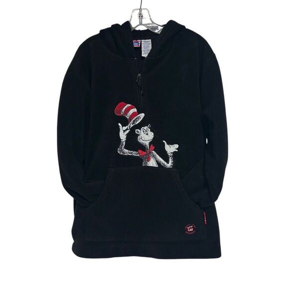Dr Seuss Cat in the Hat Fleece Hoodie Medium Black Official Movie Merchandise - Picture 3 of 12